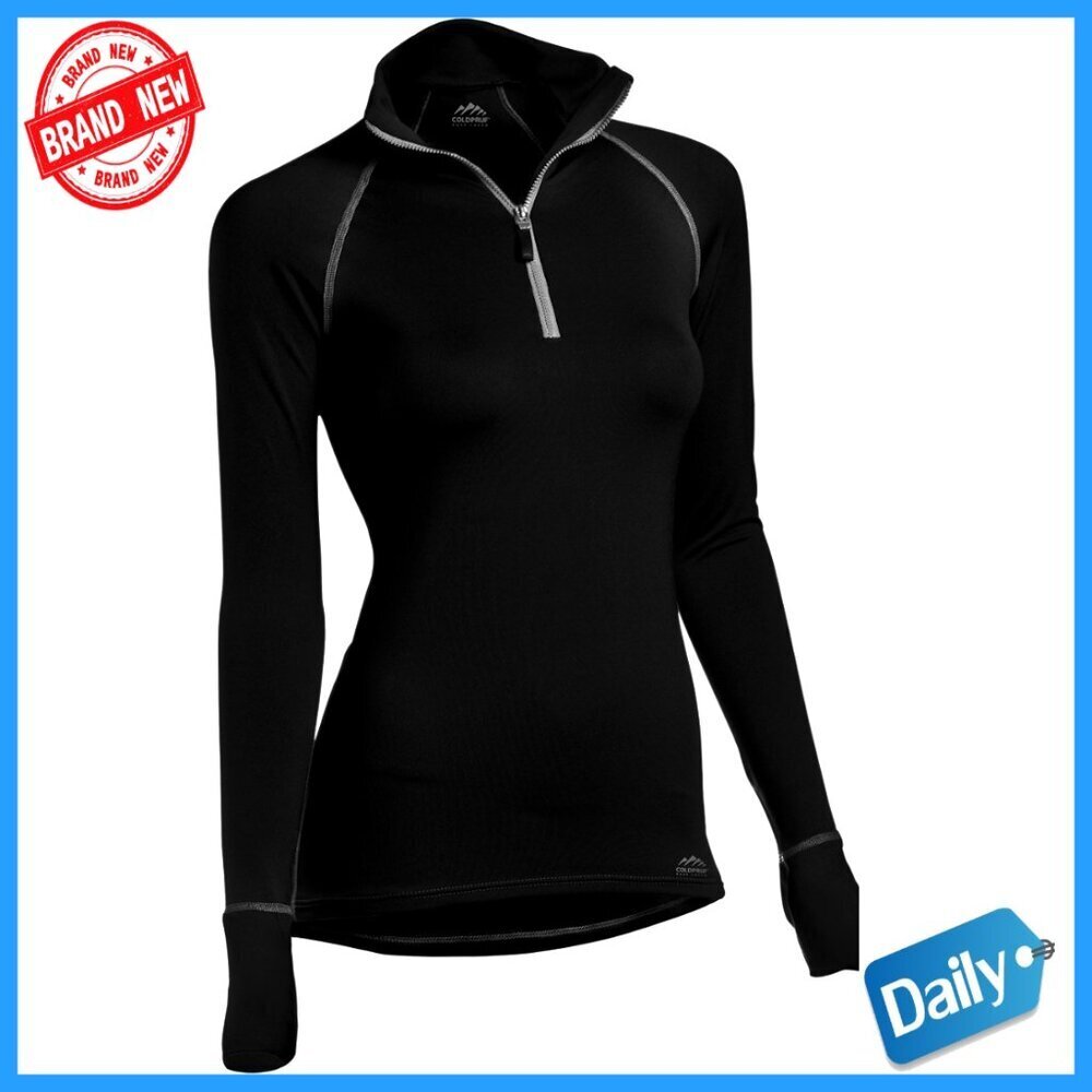Performance Base Layer 1/4 Zip Mock Neck Top, Moisture-Wicking, Athletic Fit